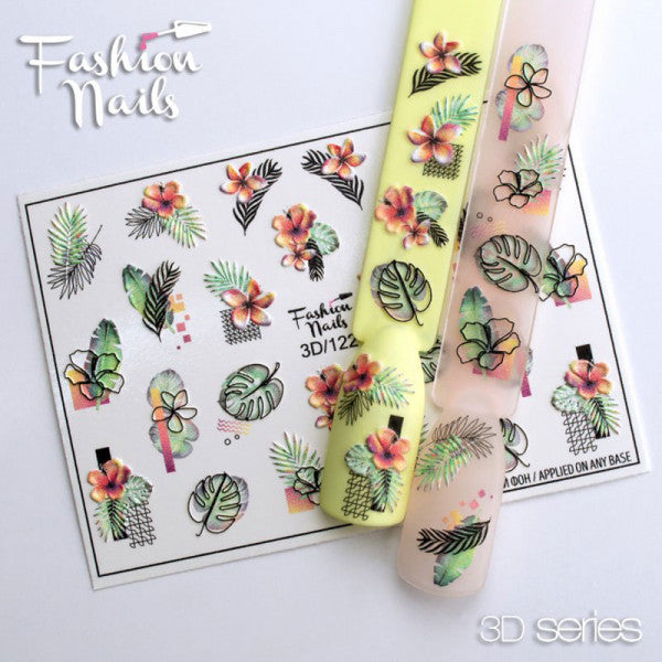 Fashion Nails Slider Design FN 3D- 122 I Love My Polish