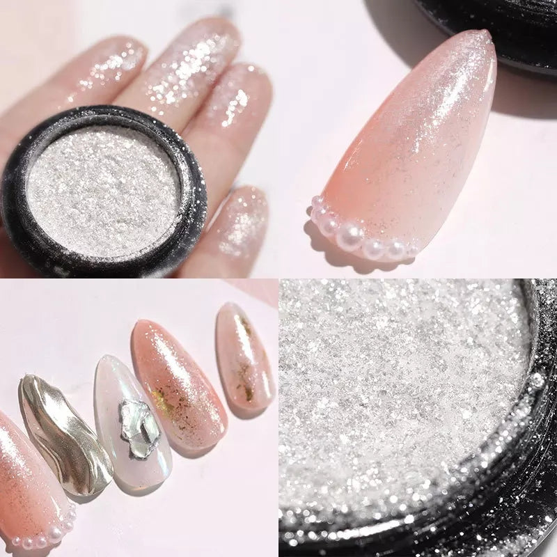 Mixed Silver and Mermaid Nail Powder Box I Love My Polish