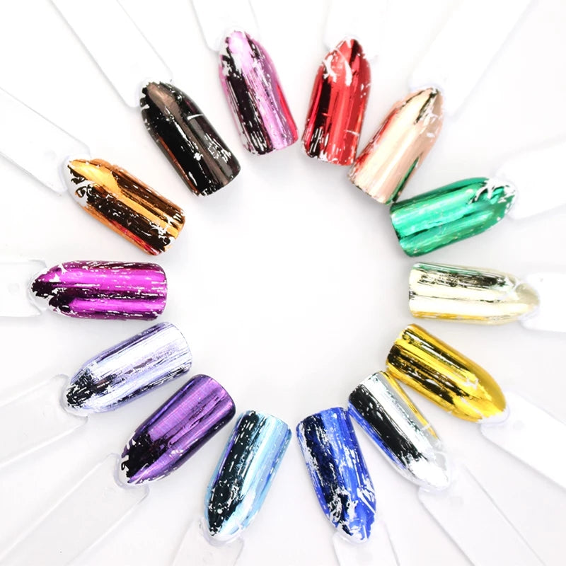Set of 10 Metallic Nail Transfer Foil I Love My Polish