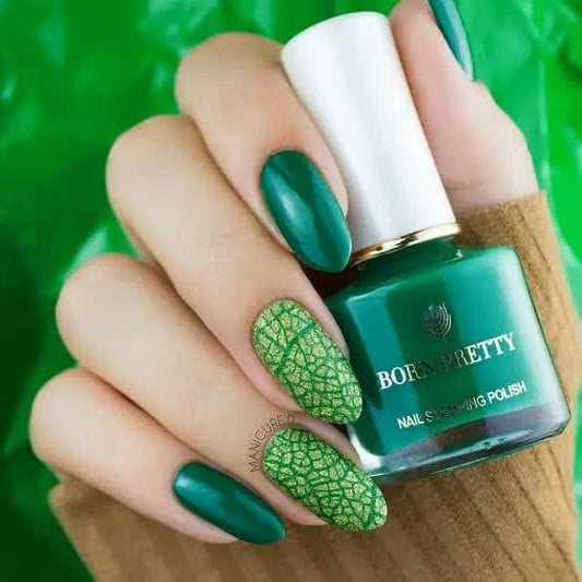 Born Pretty Dark Green Stamping Polish I Love My Polish