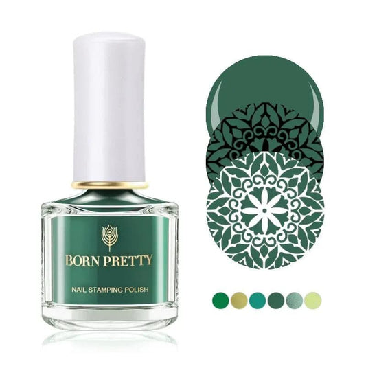 Born Pretty Dark Green Stamping Polish I Love My Polish