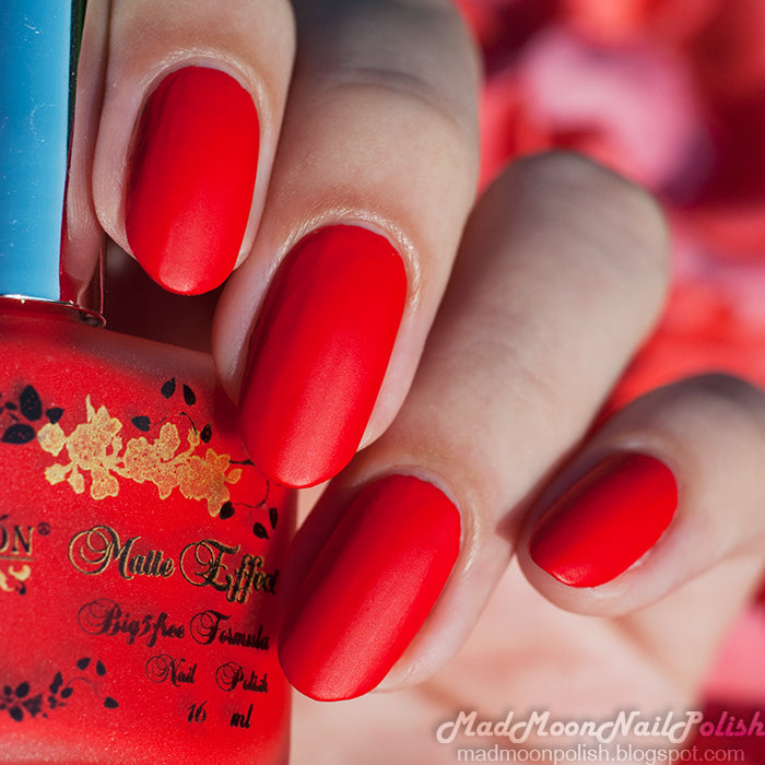 El Corazon Red Matte Nail Polish - 126 I Love My Polish