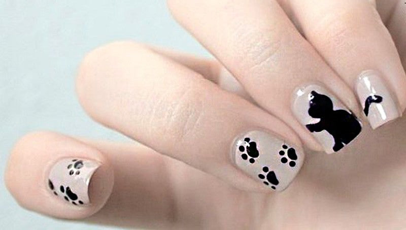 Cute Puppy Paw Print Stamping Plate OMQ11 I Love My Polish