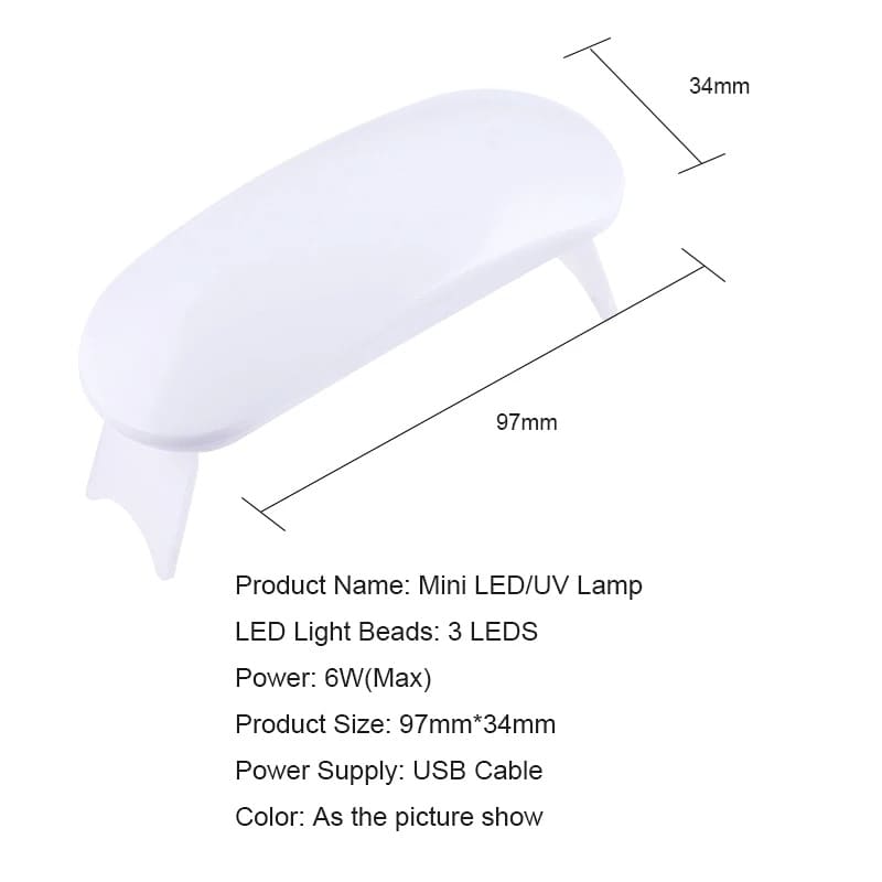 MINI LED Nail Lamp 6Watts I Love My Polish