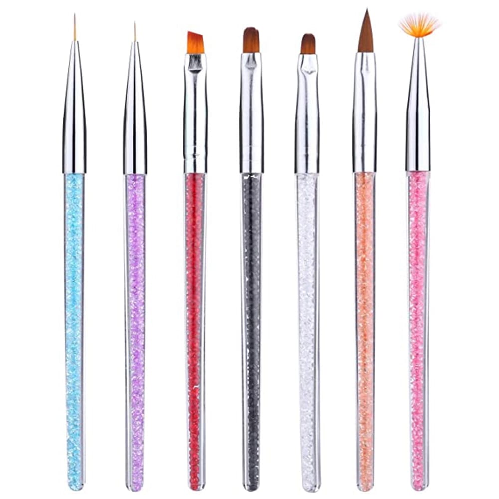 Crystal Diamond Filled Brush Set of 7 Krupali