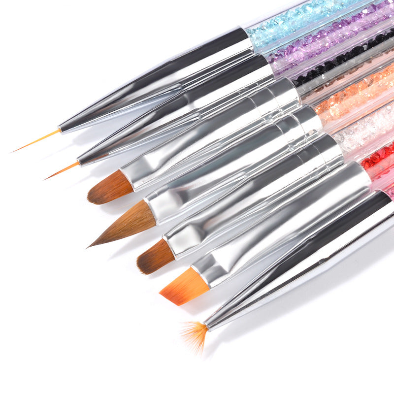 Crystal Diamond Filled Brush Set of 7 Krupali