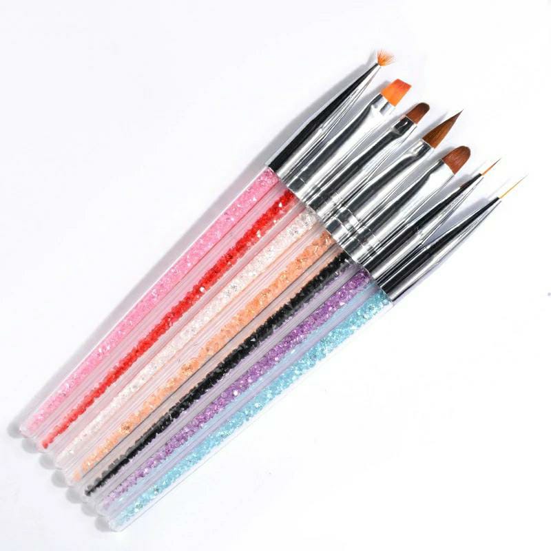 Crystal Diamond Filled Brush Set of 7 Krupali