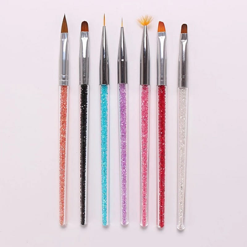 Crystal Diamond Filled Brush Set of 7 Krupali