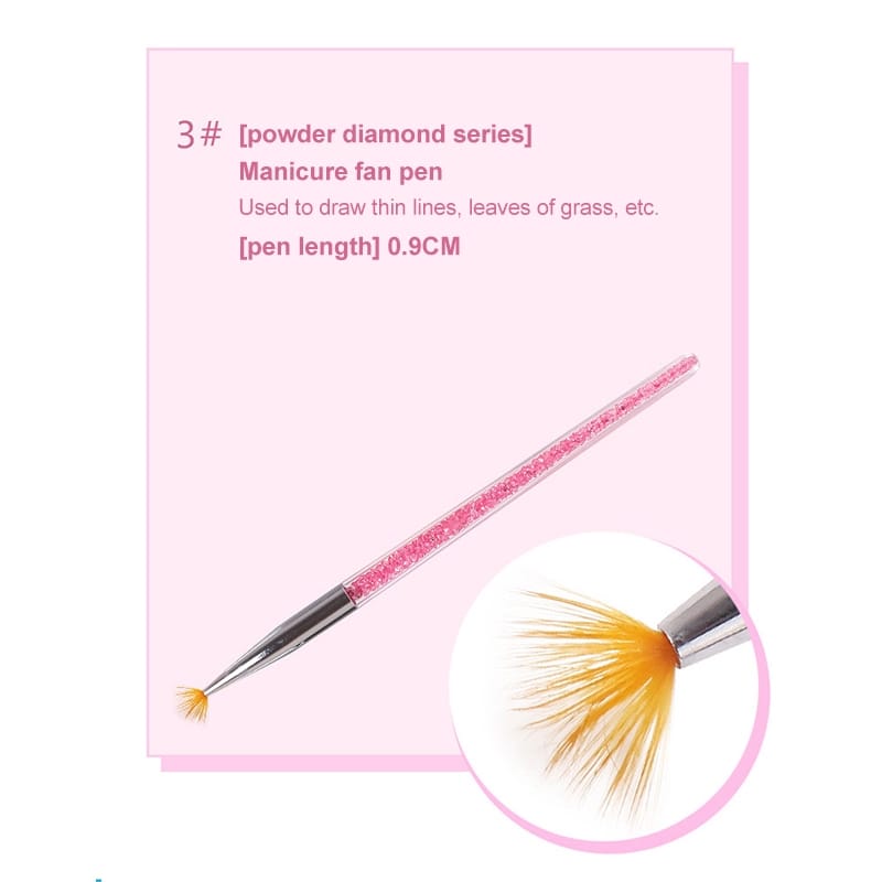 Crystal Diamond Filled Brush Set of 7 Krupali