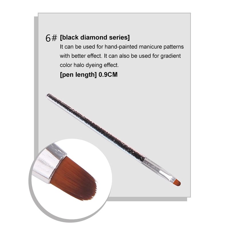 Crystal Diamond Filled Brush Set of 7 Krupali