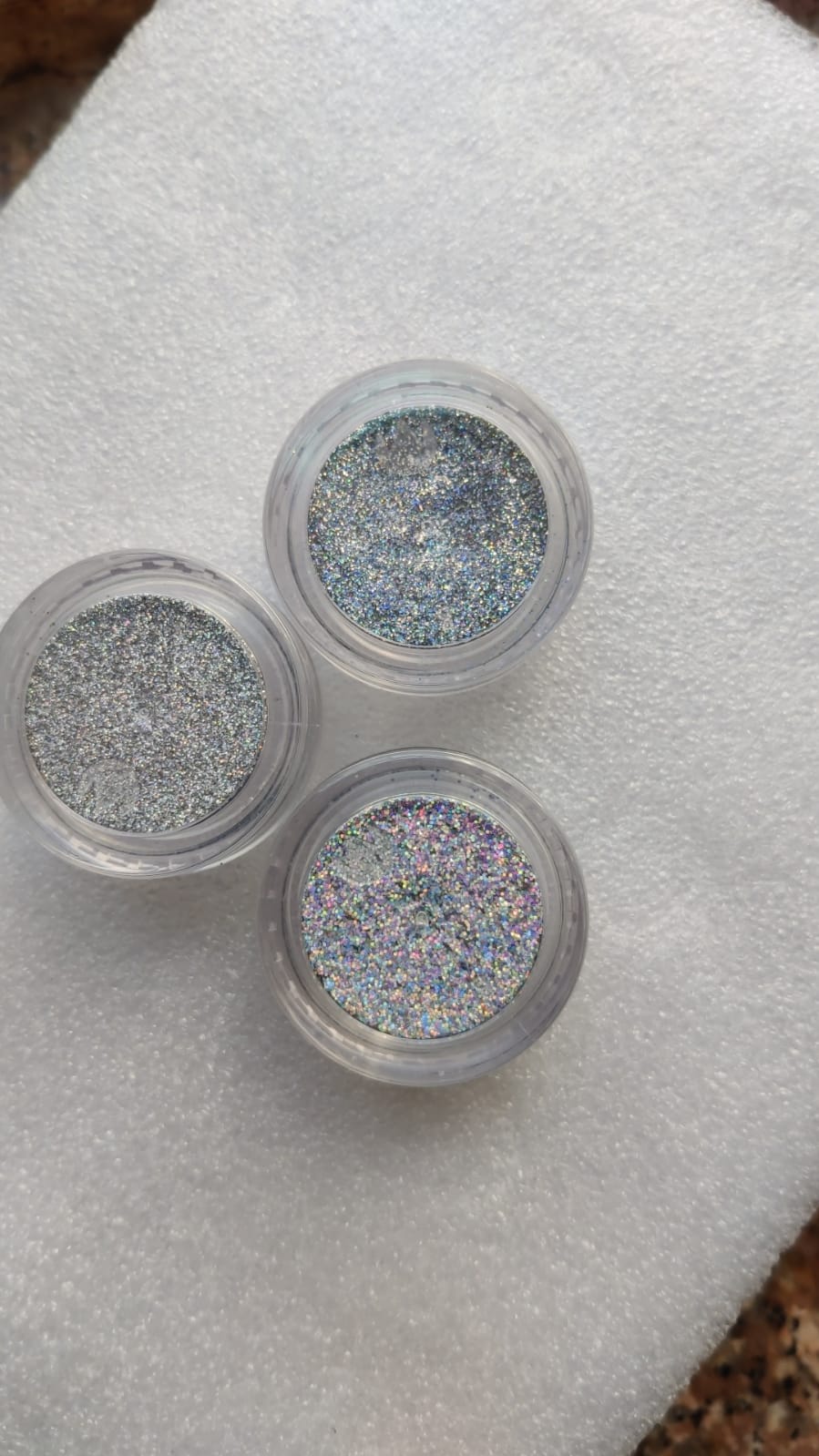 3 Sizes Silver Holographic Glitter Jar Krupali