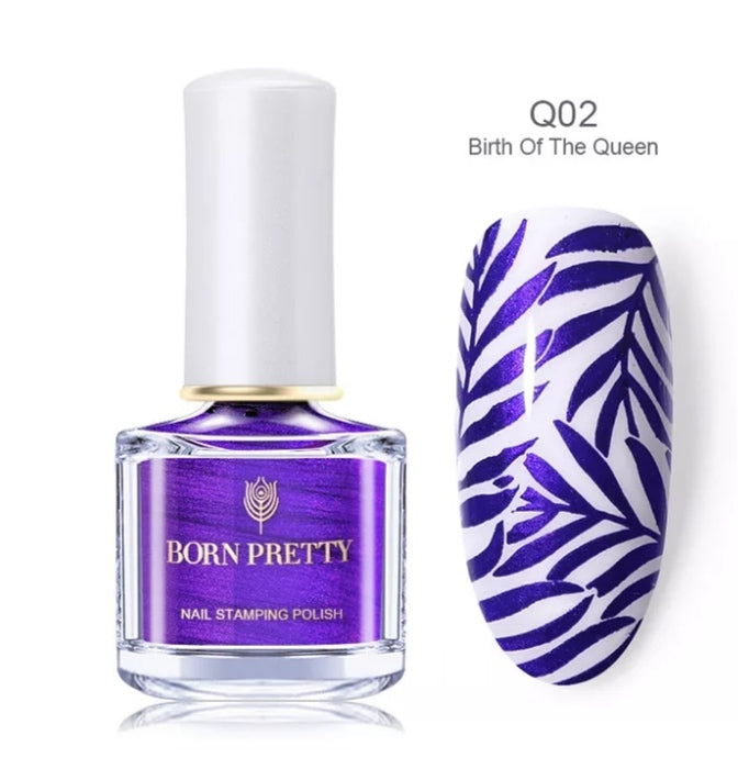 Born Pretty Purple Stamping Nail Polish I Love My Polish