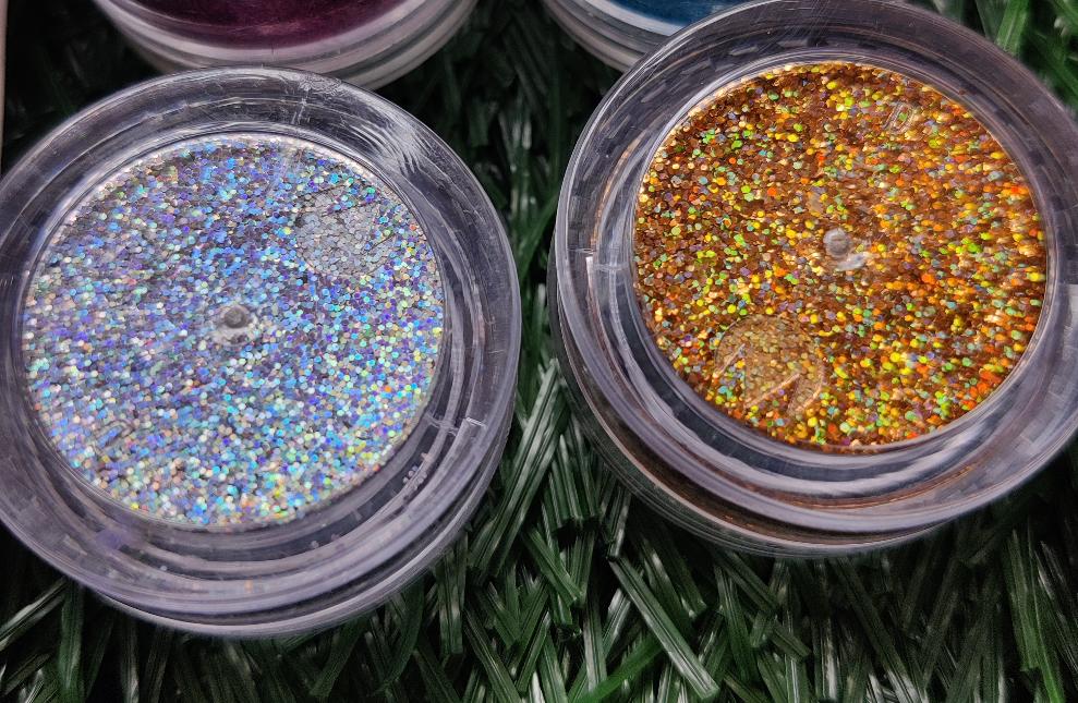 3 Sizes Gold Holographic Glitter Jars Krupali