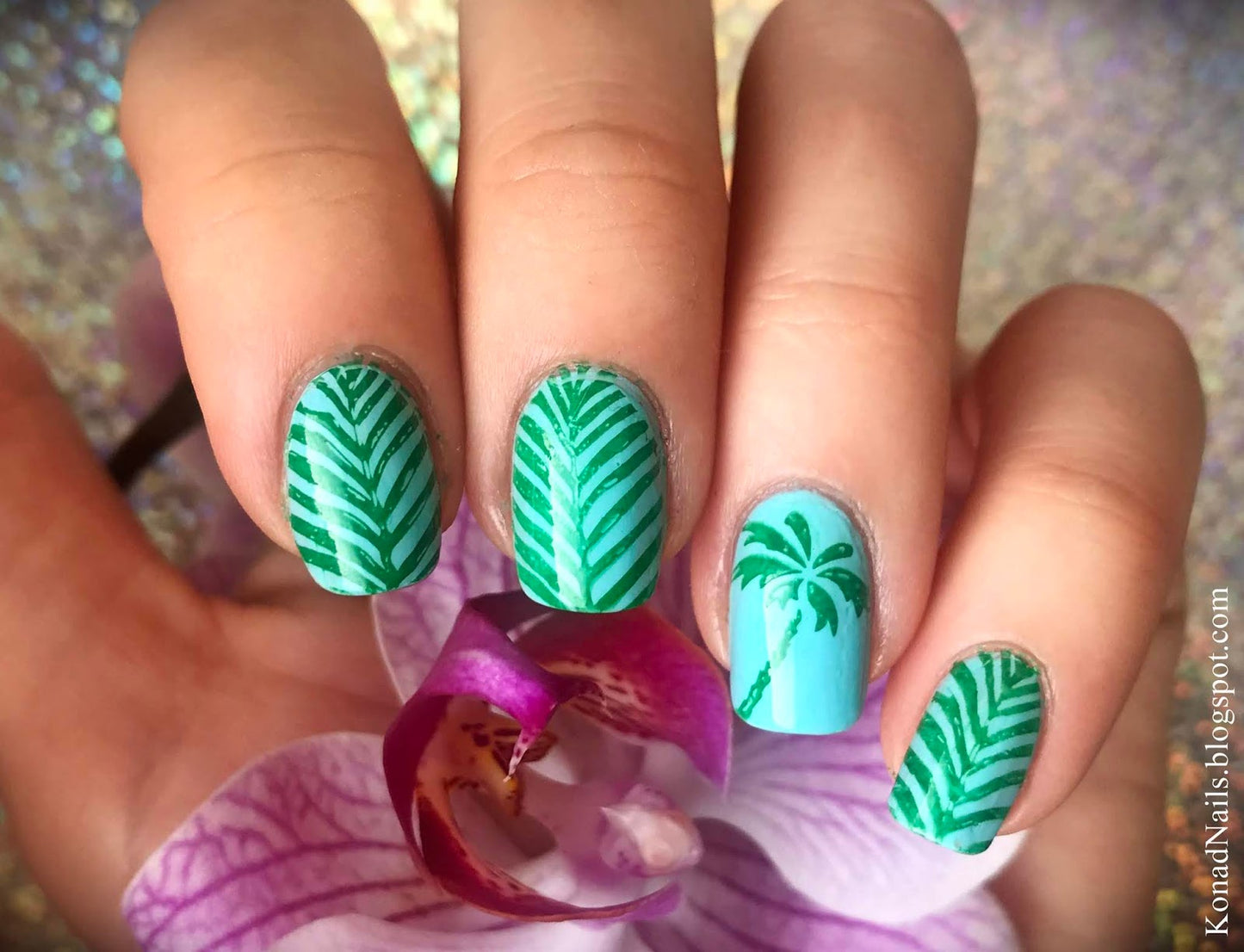 Tropical Summer and Good Vibes Stamping Plate OMQ10 I Love My Polish