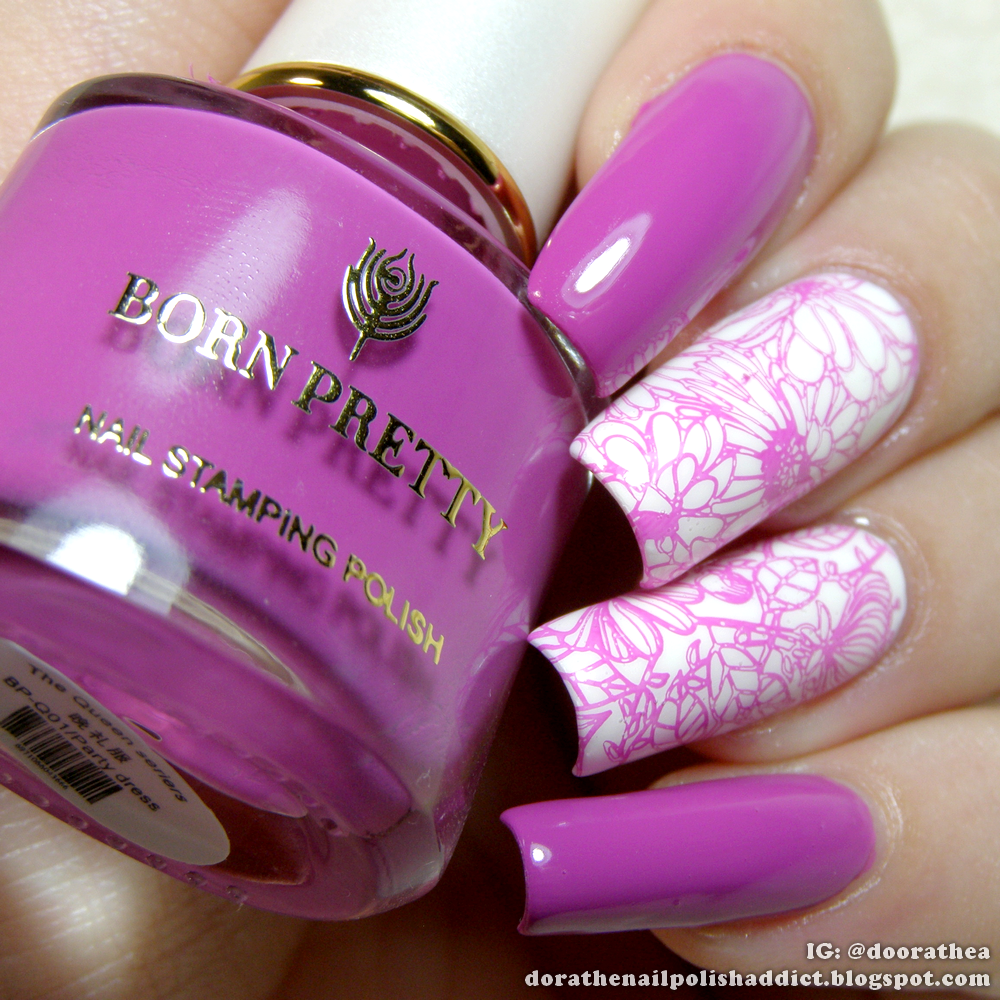 Born Pretty Dark Pink Stamping Nail Polish I Love My Polish
