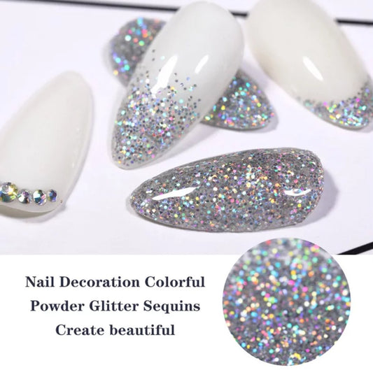 3 Sizes Silver Holographic Glitter Jar Krupali