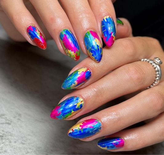 Set of 10 Metallic Nail Transfer Foil I Love My Polish