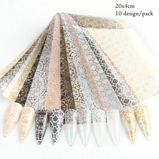 Lace print transfer foil box Krupali