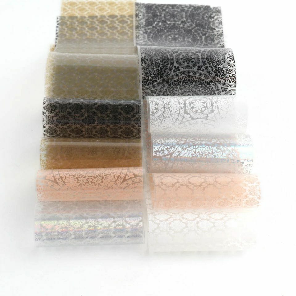 Lace print transfer foil box Krupali