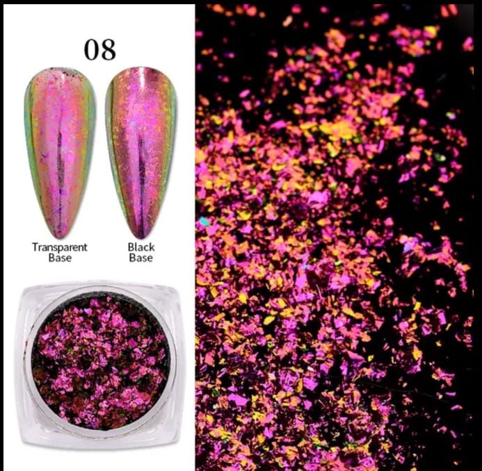 Chameleon Flakies Nail Powder I Love My Polish