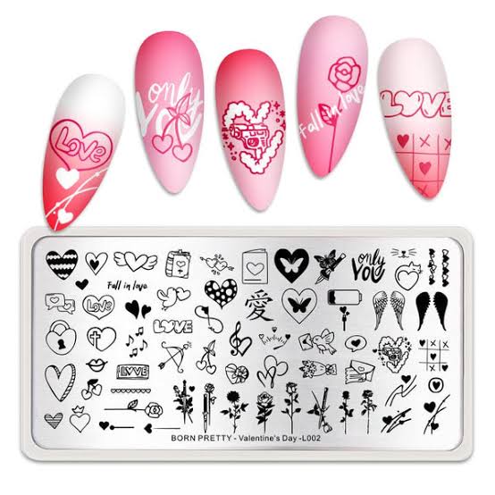 Born Pretty Valentines Day Stamping Plate -L002 I Love My Polish