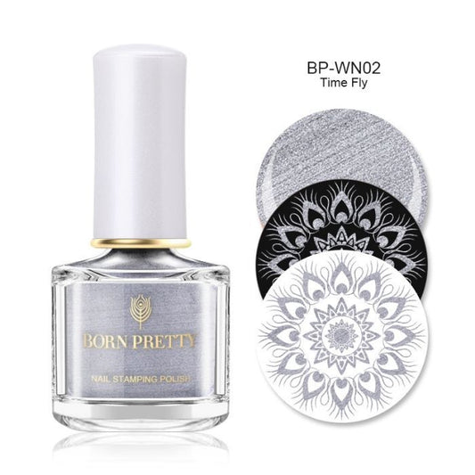 Born Pretty Silver Stamping Nail Polish I Love My Polish