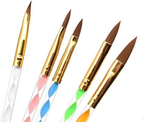 Acrylic 5pcs Nail Art Brush Set (Swirls) Krupali