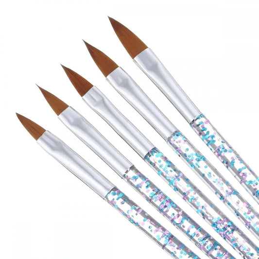 Acrylic 5pcs Nail Art Brush Set (Crystal) Krupali