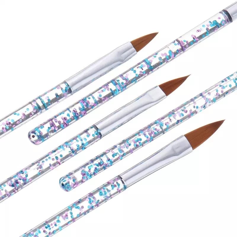 Acrylic 5pcs Nail Art Brush Set (Crystal) Krupali