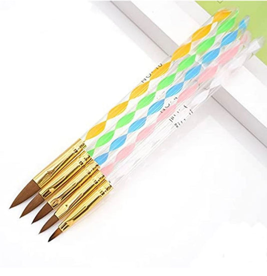 Acrylic 5pcs Nail Art Brush Set (Swirls) Krupali