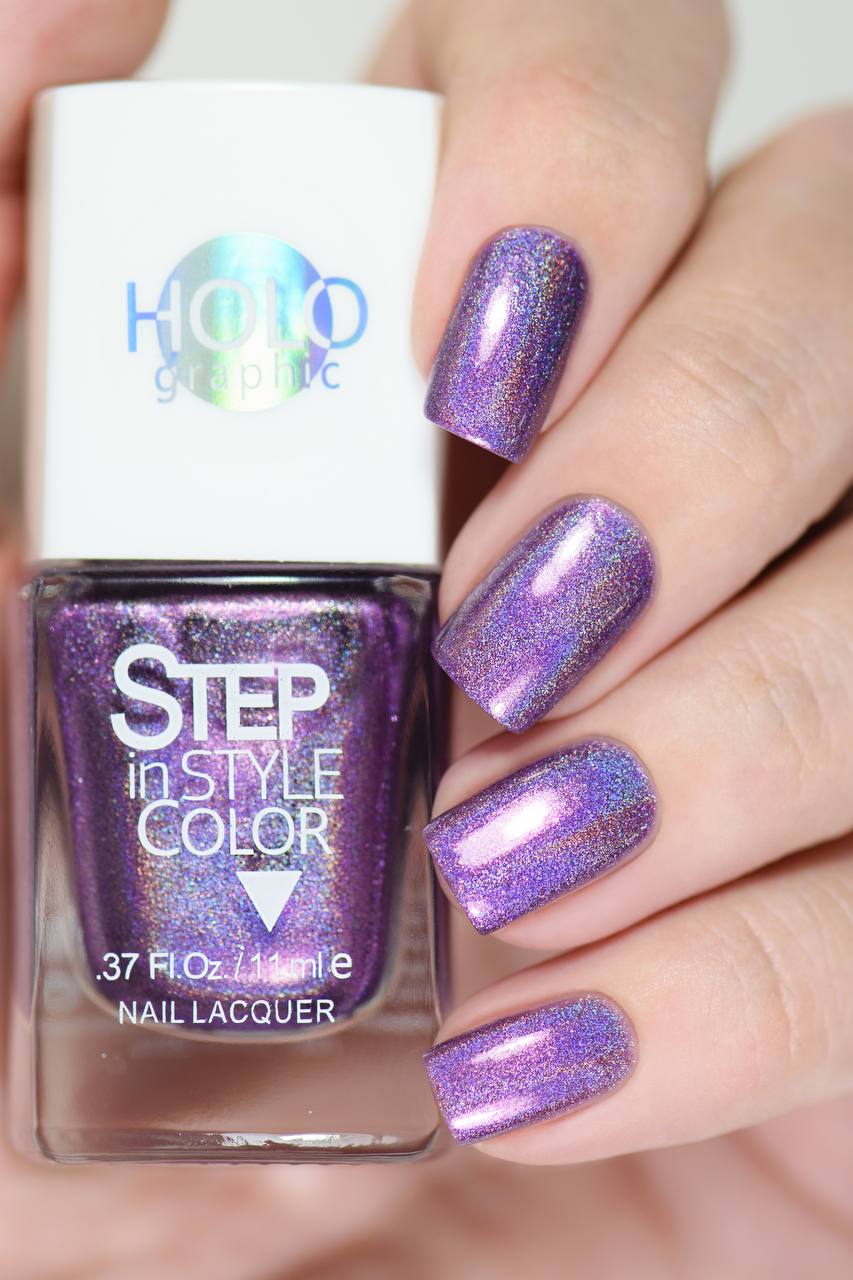 Buy Purple Holographic Nail Polish Of Step At Affordable Price At Ilmp 6481