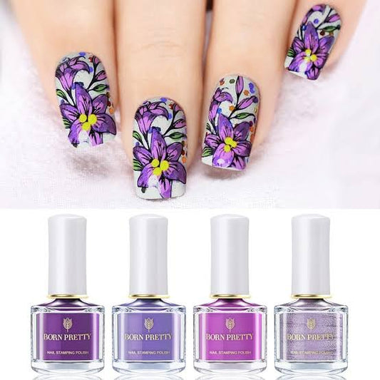 Born Pretty Pastel Metallic Purple Stamping Nail Polish I Love My Polish