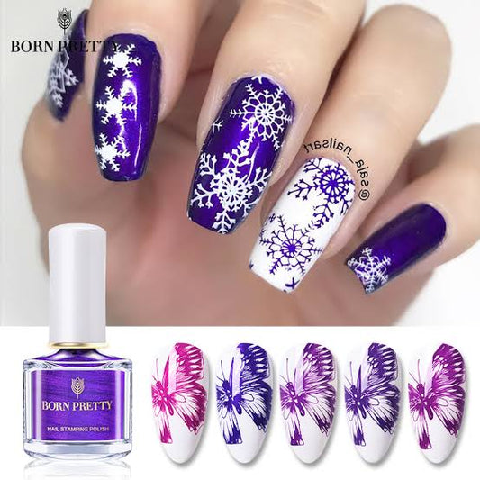 Born Pretty Purple Stamping Nail Polish I Love My Polish