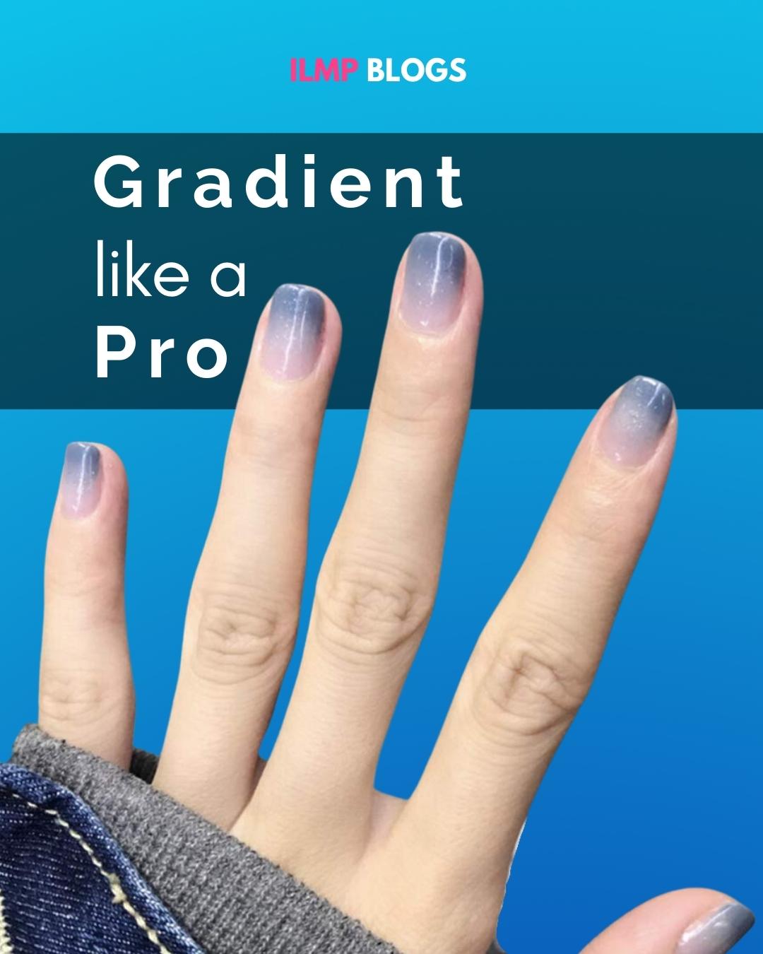 gradient nail art