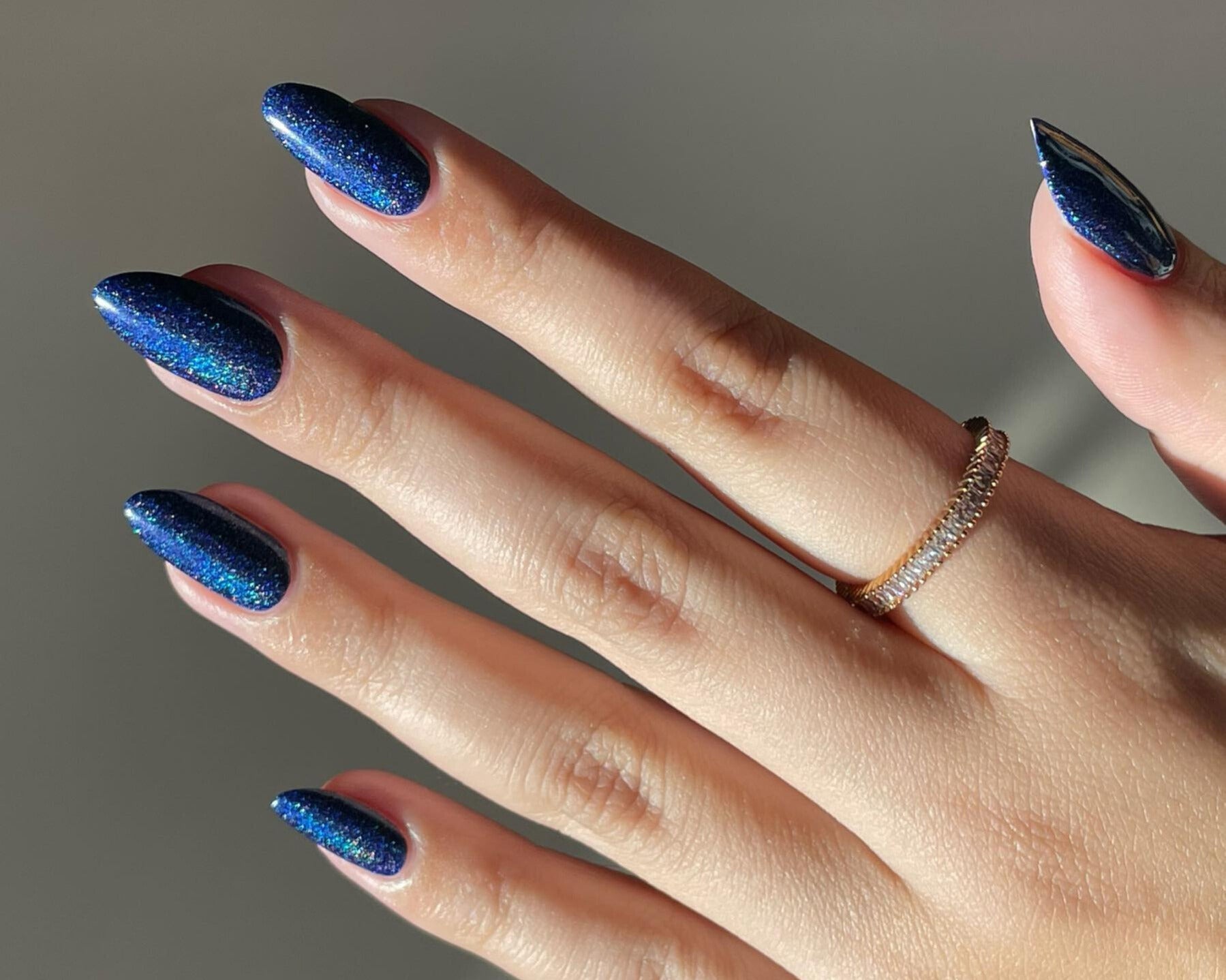 Nicole nail polish by OPI No Limits - shimmery deep dark navy blue | eBay