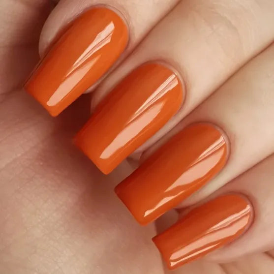 Get Sporty with Trendy Chrome and Burnt Orange Nail Designs