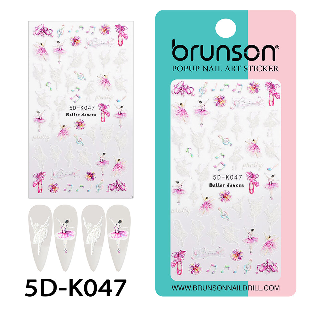 Ballerina Dancers 5D Nail Art Sticker