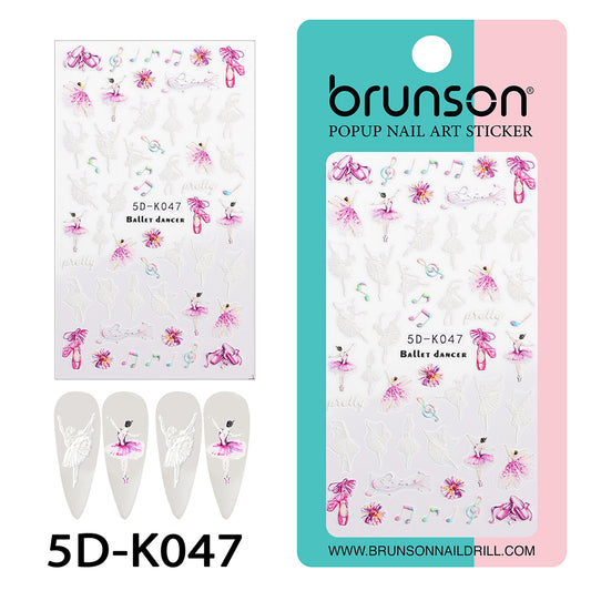 Ballerina Dancers 5D Nail Art Sticker