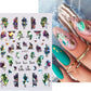 Floral Chameleon Nail Art Stickers