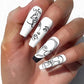 Abstract Line Faces and Leaves Nail Stickers