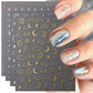 Gold and Silver Sun Moon Star Nail Art Sticker