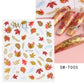 Autumn Leaf Nail Sticker with Gold Foil I Love My Polish