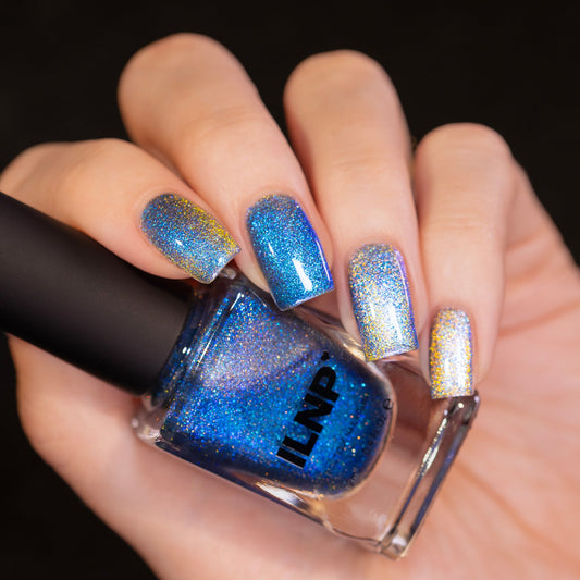 ILNP- Alice - Blue to Gold Magnetic Shimmer Nail Polish I Love My Polish