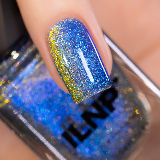 ILNP- Alice - Blue to Gold Magnetic Shimmer Nail Polish I Love My Polish