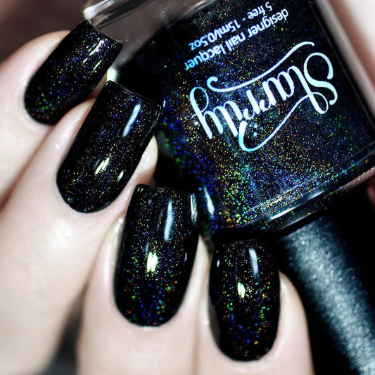 Starrily- Black Magic Black Holographic Nail Polish I Love My Polish
