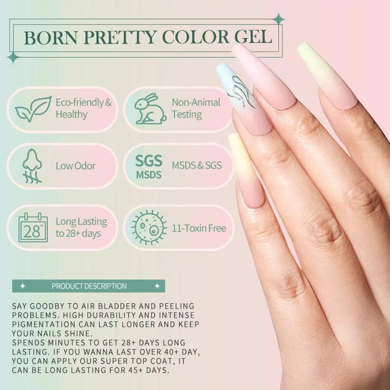 Born Pretty- Silky White Series Gel Nail Polish CG109 (10ml) I Love My Polish