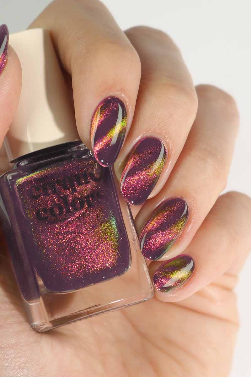 Cirque Colors- Fool's Paradise Purple Pink Multi Chrome Magnetic Nail Polish I Love My Polish