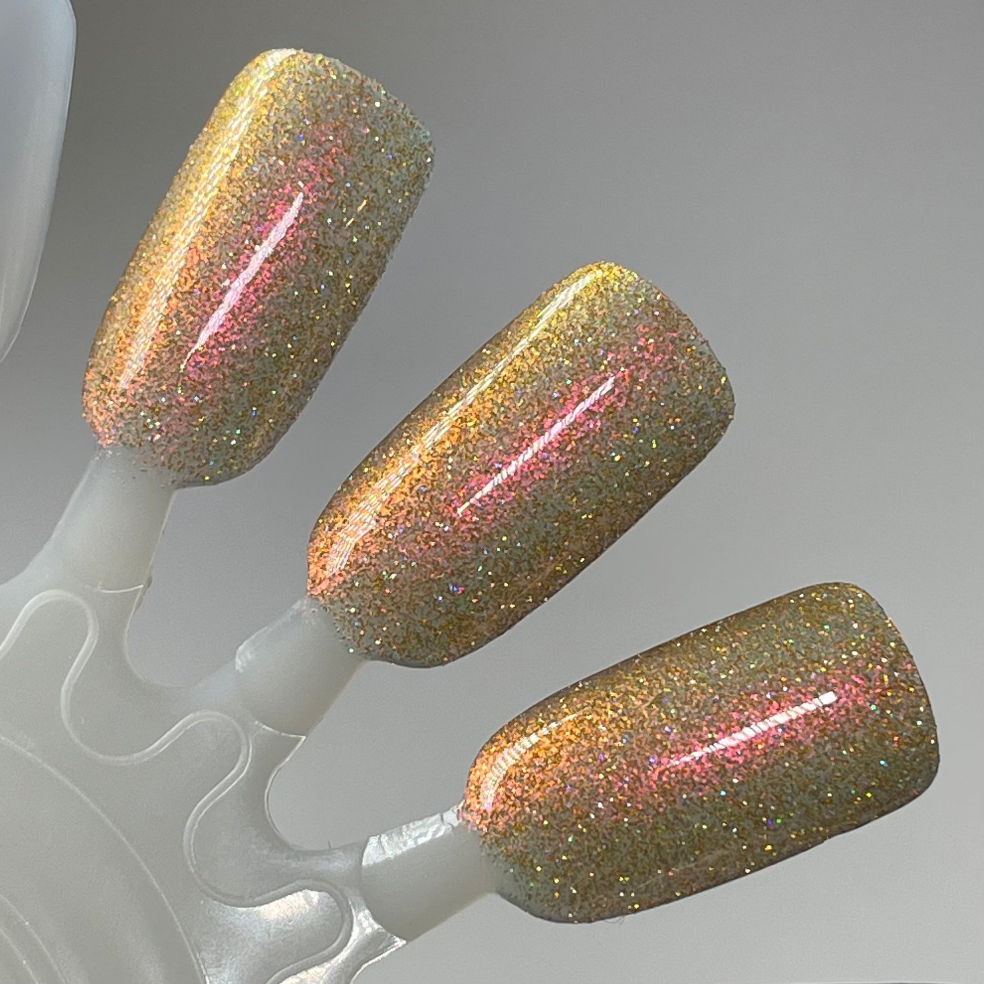 Dam- I Love Oklahoma Gold Red Holographic Reflective Glitter Nail Polish I Love My Polish
