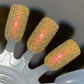 Dam- I Love Oklahoma Gold Red Holographic Reflective Glitter Nail Polish I Love My Polish
