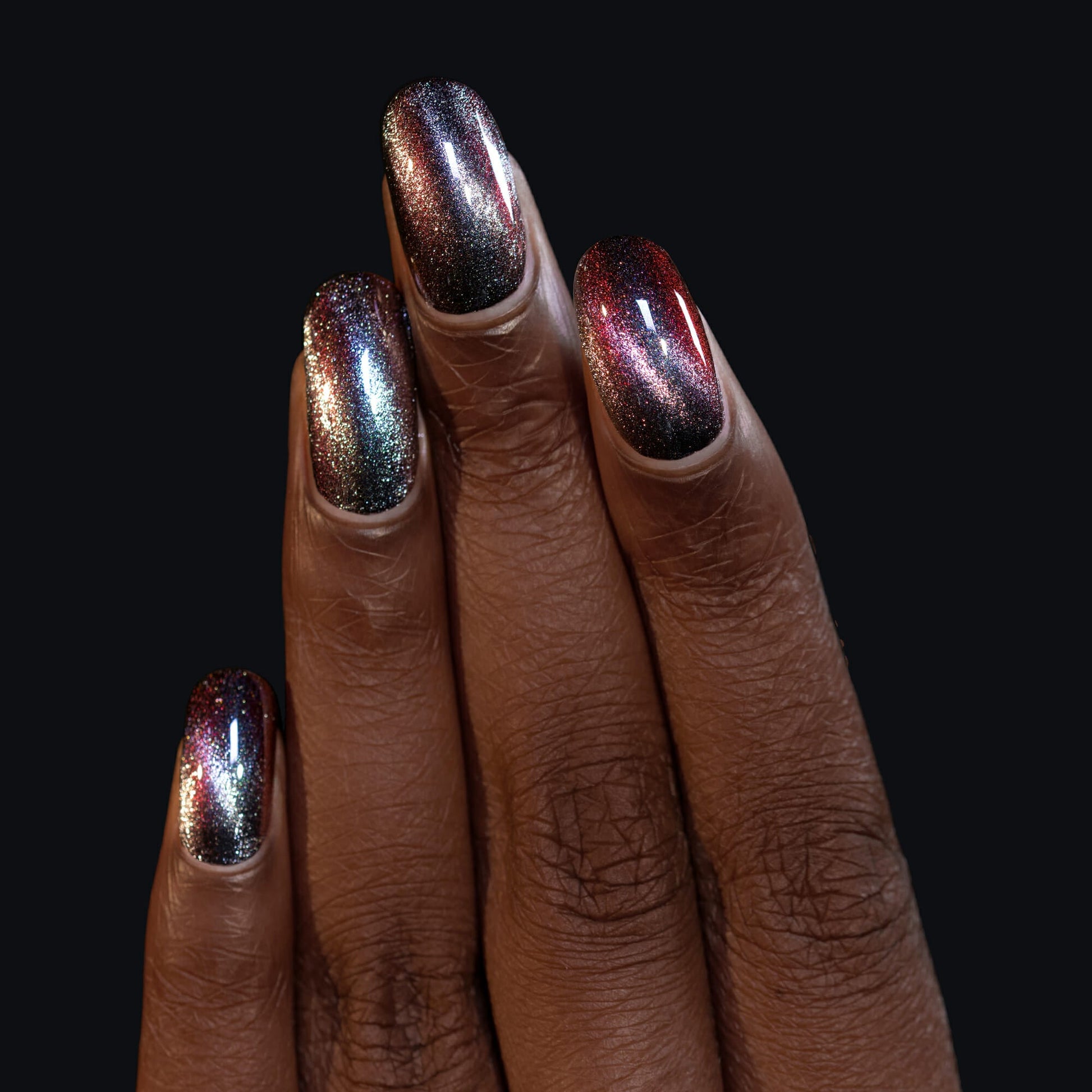 ILNP- Dark Matter Black to Red Magnetic Nail Polish I Love My Polish
